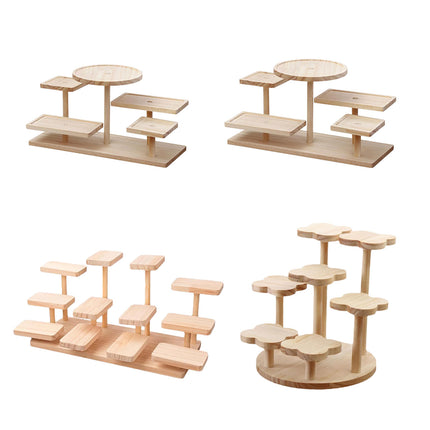 Desktop Storage Rack Wooden for Office Home Supplies Stationery Plants Display