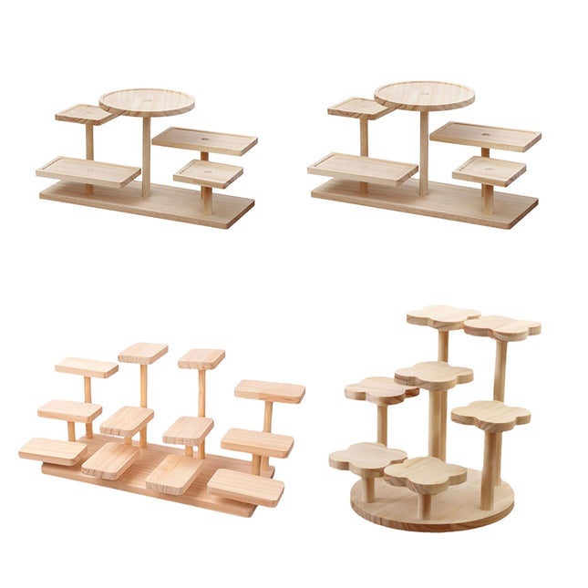 Desktop Storage Rack Wooden for Office Home Supplies Stationery Plants Display