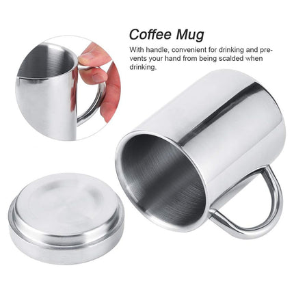 400ml Thickened Double Layer Insulated Stainless Steel Cup Portable Durable