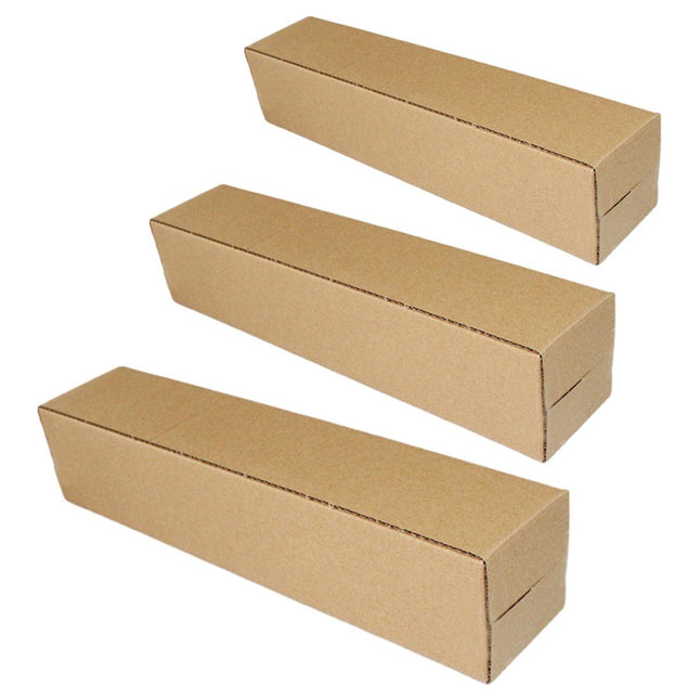 50pcs Long Strip Carton Flat Square Durable Shipping Boxes for Packaging Storage