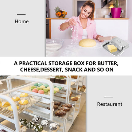 Butter Box Stainless Steel Food Safe Kitchen Cheese Bread Pastry Snack Box Use