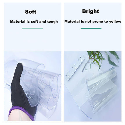 Clear PVC Strip Door Curtain 2 Pack 200cm Thermal Dust Barrier