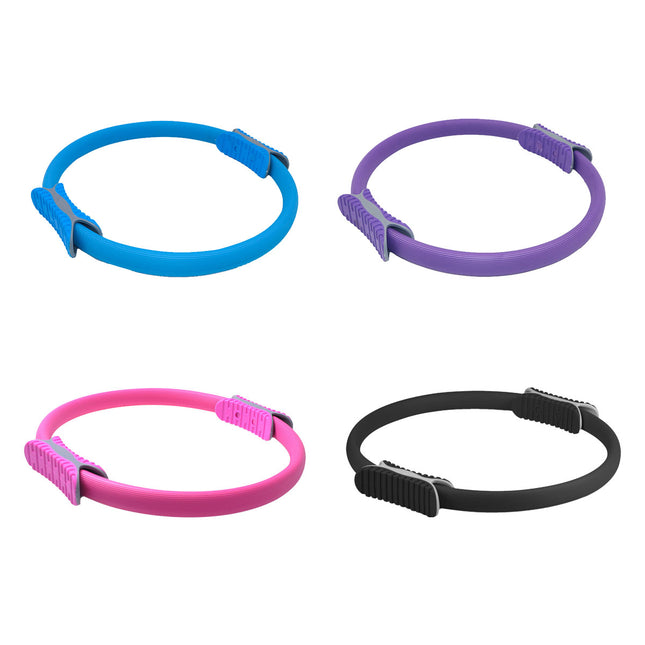 Multicolor Yoga Circle Crescent Handle Pilates Ring for Body Toning Exercise