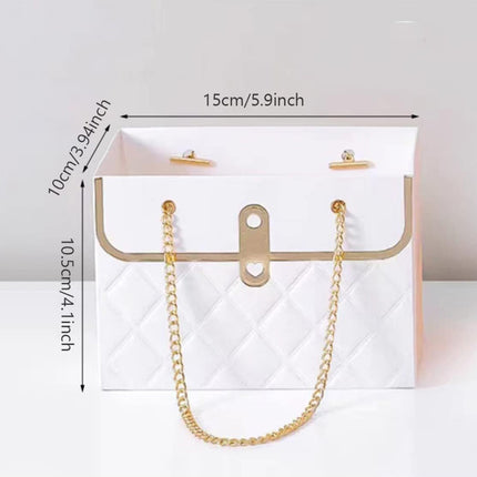 Quilted Handbag Gift Bags Chain Handle 3 Pack