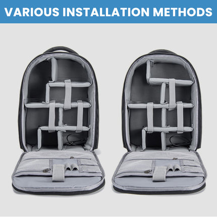 Outdoor Portable Double Shoulder Digital Camera Bag Water Resistant Shockproof