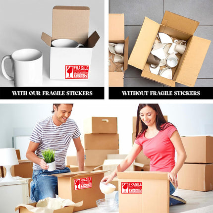 Fragile Warning Self Adhesive Sticker For Express Shipping Courier Alert Use