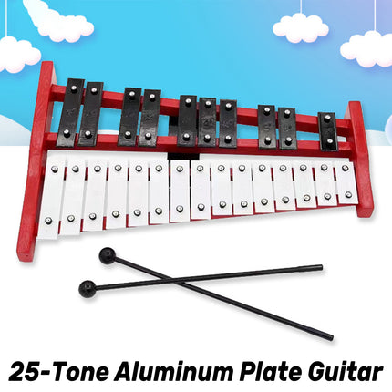 25-Tone Aluminum Plate Xylophone Hand-Strike Kids Music Learning Early Education