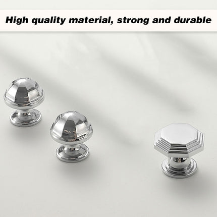 French Cabinet Handle Bright Silver Single Hole Modern Pull for Drawer Wardrobe