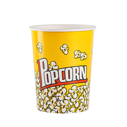 50pcs Popcorn Bucket Paper Cup Cinema KTV Snack Container for Party Movie Night