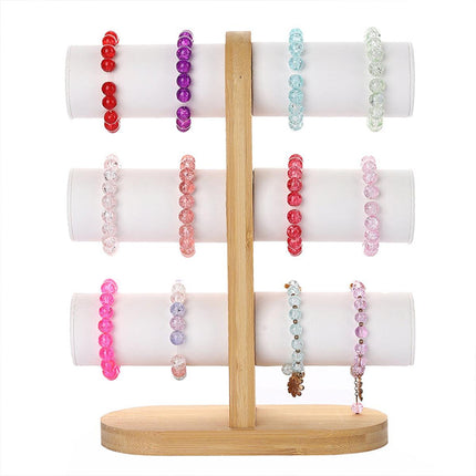Three Tier Jewellery Display Stand Bracelet Storage Rack Desktop Bracelet Holder