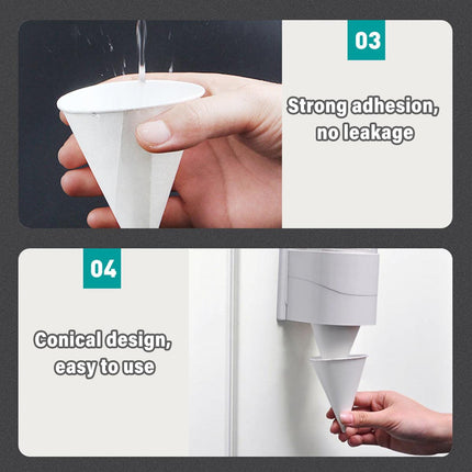 200pcs White Paper Cup Conical Pointed Bottom Small Straight Drink Cup for Water
