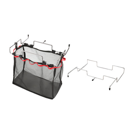 Portable Foldable Stainless Steel Trash Rack for Outdoor Camping Picnic Use