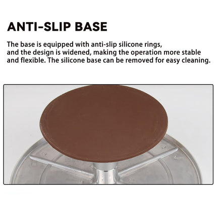 Cake Turntable Aluminum Alloy Revolving Stand for Cake Decorating Baking Use