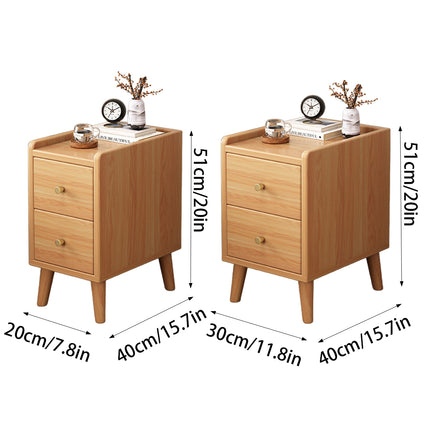 Small Narrow Wooden Bedside Table Cabinet For Bedroom Home Storage Organizer