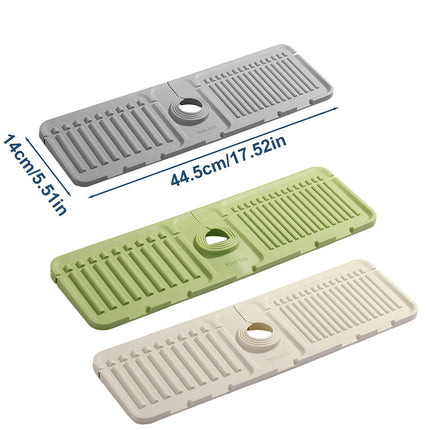 Faucet Draining Pad Narrow Sink Splash Guard Mat for Washbasin Water Catcher