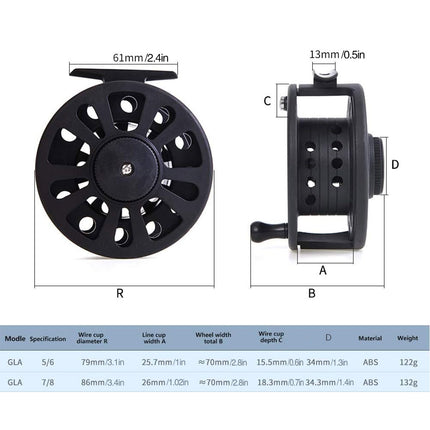 Plastic Front Wheel Fishing Gear Fly Fishing Tool Lightweight Fishing Accessory
