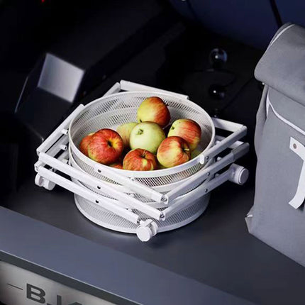 Foldable 3 Tier Rolling Cart Metal Vegetable Storage Basket Organizer Trolley