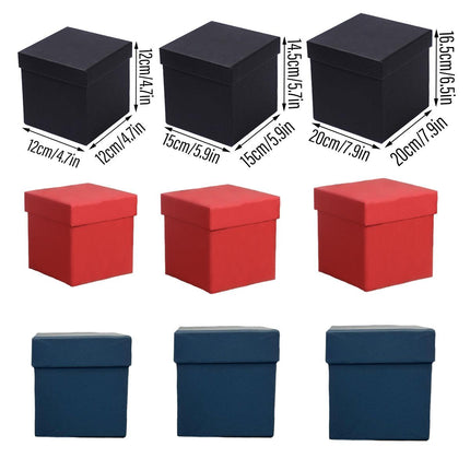 Square Gift Boxes 8pcs Empty Packaging Boxes for Favour Party Wedding Storage