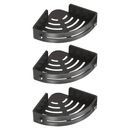 Three-layer Bathroom Triangular Shelf Basic Model Hole-free Storage Towel Rack