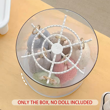 Doll Pendant Display Box Transparent Rotary Hand Operated Blind Box Storage Rack