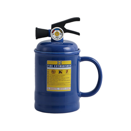 Creative Ceramic Mug Fire Extinguisher Shape Novelty Coffee Tea Cup Durable