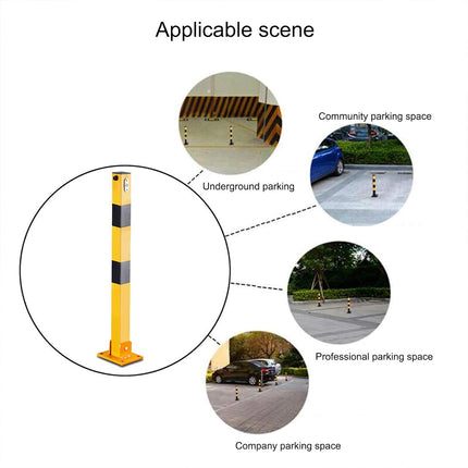 Foldable Residential Driveway Parking Post Lock Galvanised