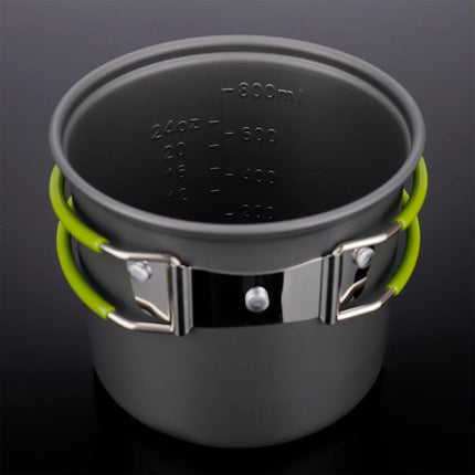 Outdoor Cookware Set for Hiking Picnic Backpacking Portable Pot Tableware Kit