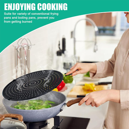 Kitchen Grease Screen Oil Splash Protection Reusable Heat Resistant Easy Clean
