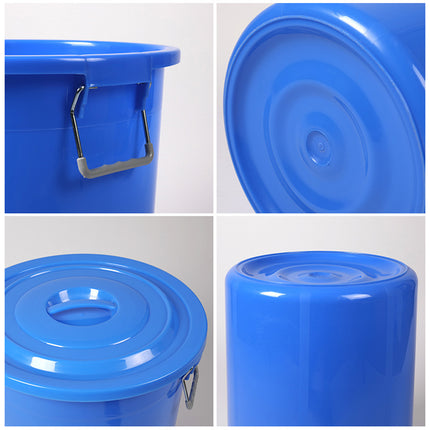 Large Round Plastic Utility Bucket with Lid Heavy Duty Garden Cleaning
