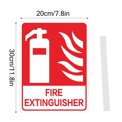 2PCS Fire Extinguisher PVC Sign Warning Safety Notice Building Warehouse Office