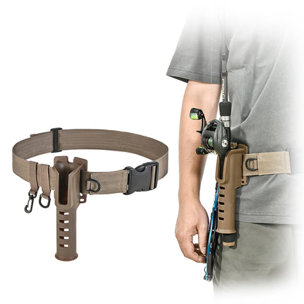 Fishing Wading Belt Rod Holder Adjustable Wader Fishing Waist Belt Fly Fishing
