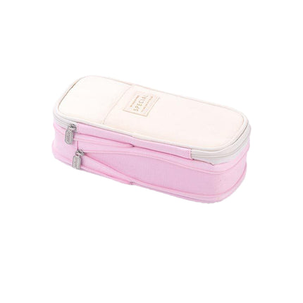 Expandable Canvas Pencil Case 3 Colours Zip Pouch