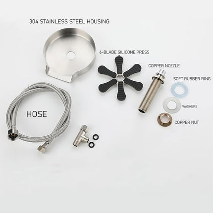 Stainless Steel Auto Glass Rinser Bottle Washer Coffee Cup Kitchen Sink Bar Tool