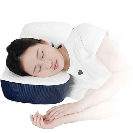 Memory Foam Neck Pillow Ergonomic Slow-Rebound with Tencel Mesh Cover