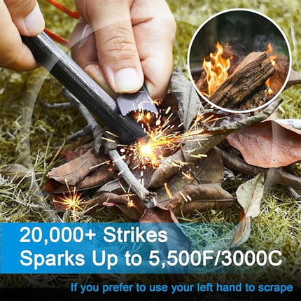 Wood Handle Fire Starter Flint Camping Fire Sticks Durable High Ignition Rate