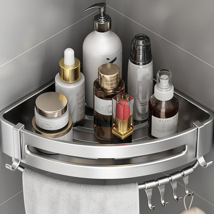 Wall Mounted Bathroom Shelf Triangle Corner Shower Storage Rack for Toiletries