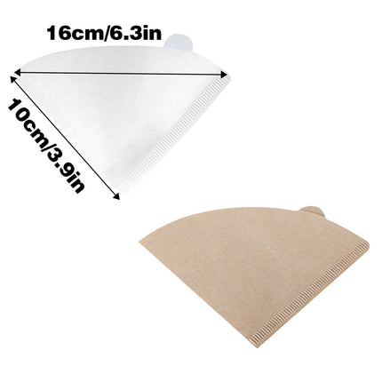 Coffee Filter Paper 100PCS Model A Conical Natural Paper For Drip Coffee Machine
