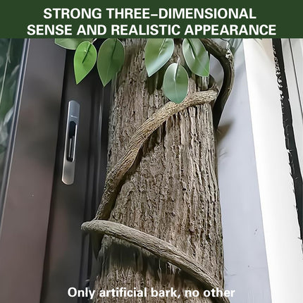 Simulation of Tree Bark Water Pipe Cover Decoration Realistic Texture Home Use