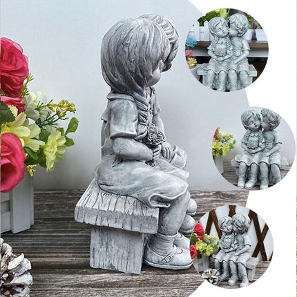 Resin Garden Ornament Outdoor Lawn Decoration Figurine For Men And Girls Yard