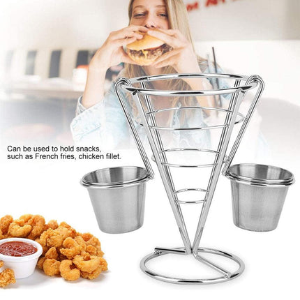French Fries Basket Stand Tapered Snack Holder Serving Basket for Fries Snacks