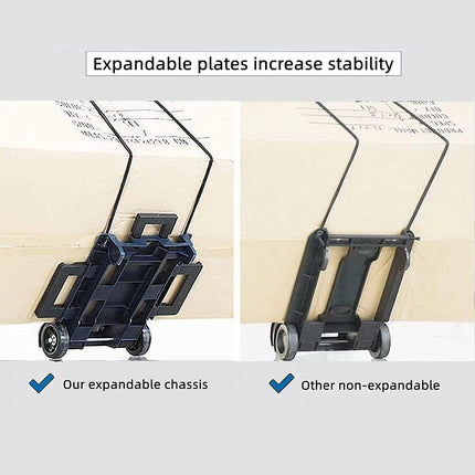 Foldable Shopping Trolley Cart Portable Luggage Carrier For Travel Grocery Use