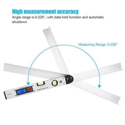 Aluminum Alloy Digital Angle Ruler Level Tool High Precision for Construction
