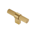 5 Sizes Brass Solid Handles Knurled Vertical Pulls for Cabinet Drawer Wardrobe