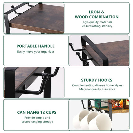 Multi-Functional Home Desktop Spice Storage Rack Kitchen Organizer Space-Saving