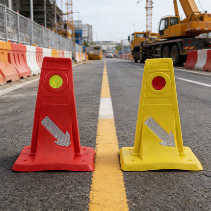 Reflective Traffic Divider Post Lane Separator Direction Arrow Roadwork Durable