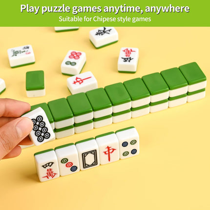Portable Mini Mahjong Set Compact Size for Travel Home Family Gatherings Durable