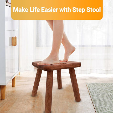 Home Solid Wood Small Bench Shoe Bench Compact Design for Entryway Living Room