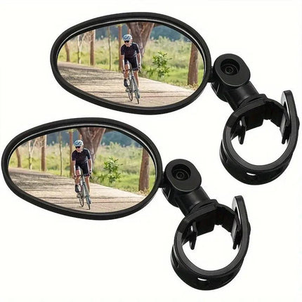 2pcs Bike Rear View Mirrors Adjustable Mountain Bike Handlebar Mirrors Cycling
