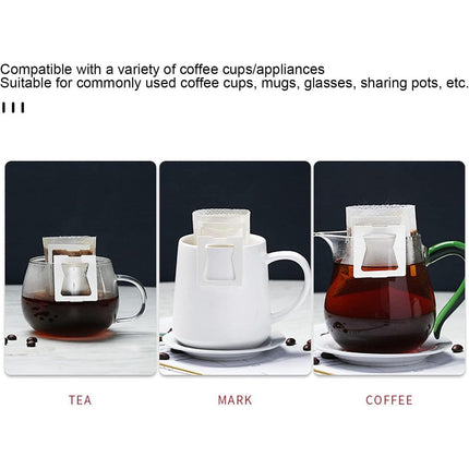 100pcs Hanging Ear Coffee Filter Hand Brew Drip Bag Disposable Coffee Filter