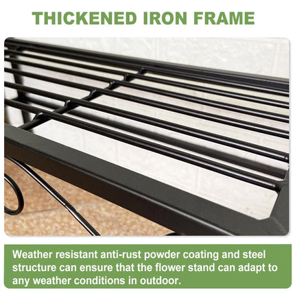 Metal Plant Stand 3 Tier Garden Shelf Flower Pot Rack Indoor Outdoor Display